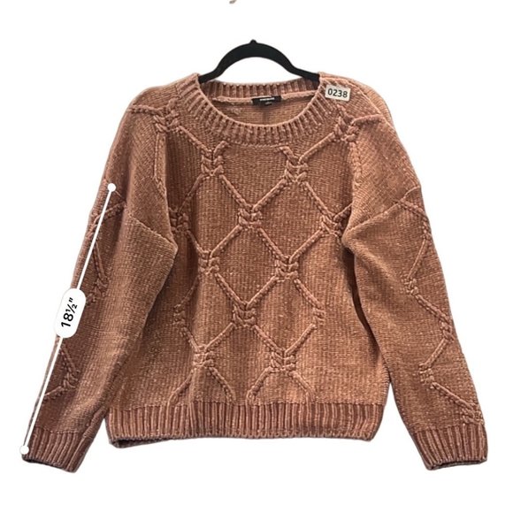 premise, Women sweatshirt, long sleeve, size m, color brown pink - Picture 5 of 6